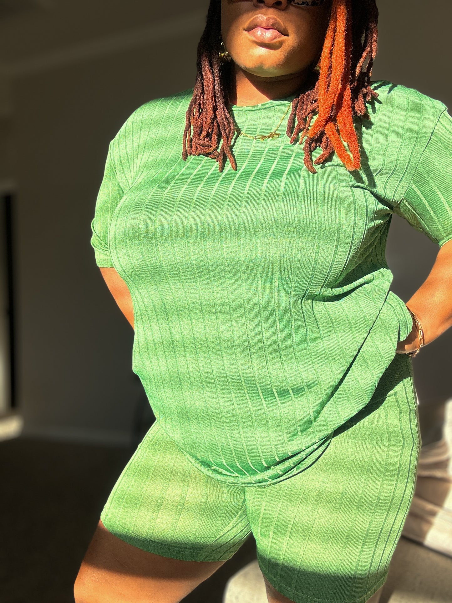 Pine Biker Shorts Set