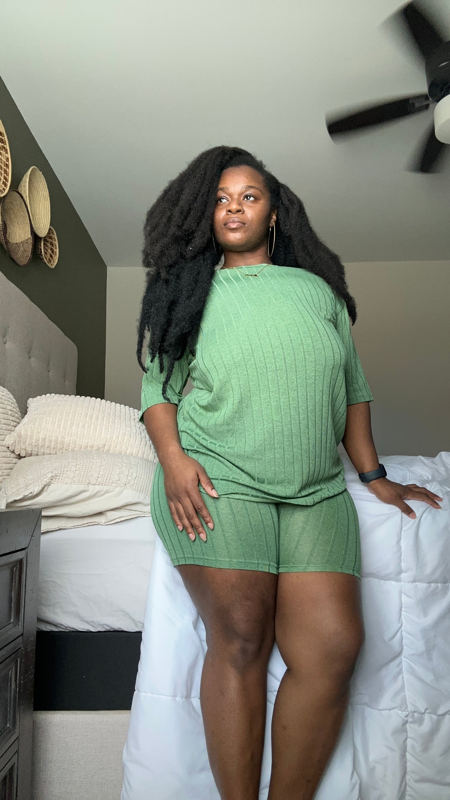 Pine Biker Shorts Set