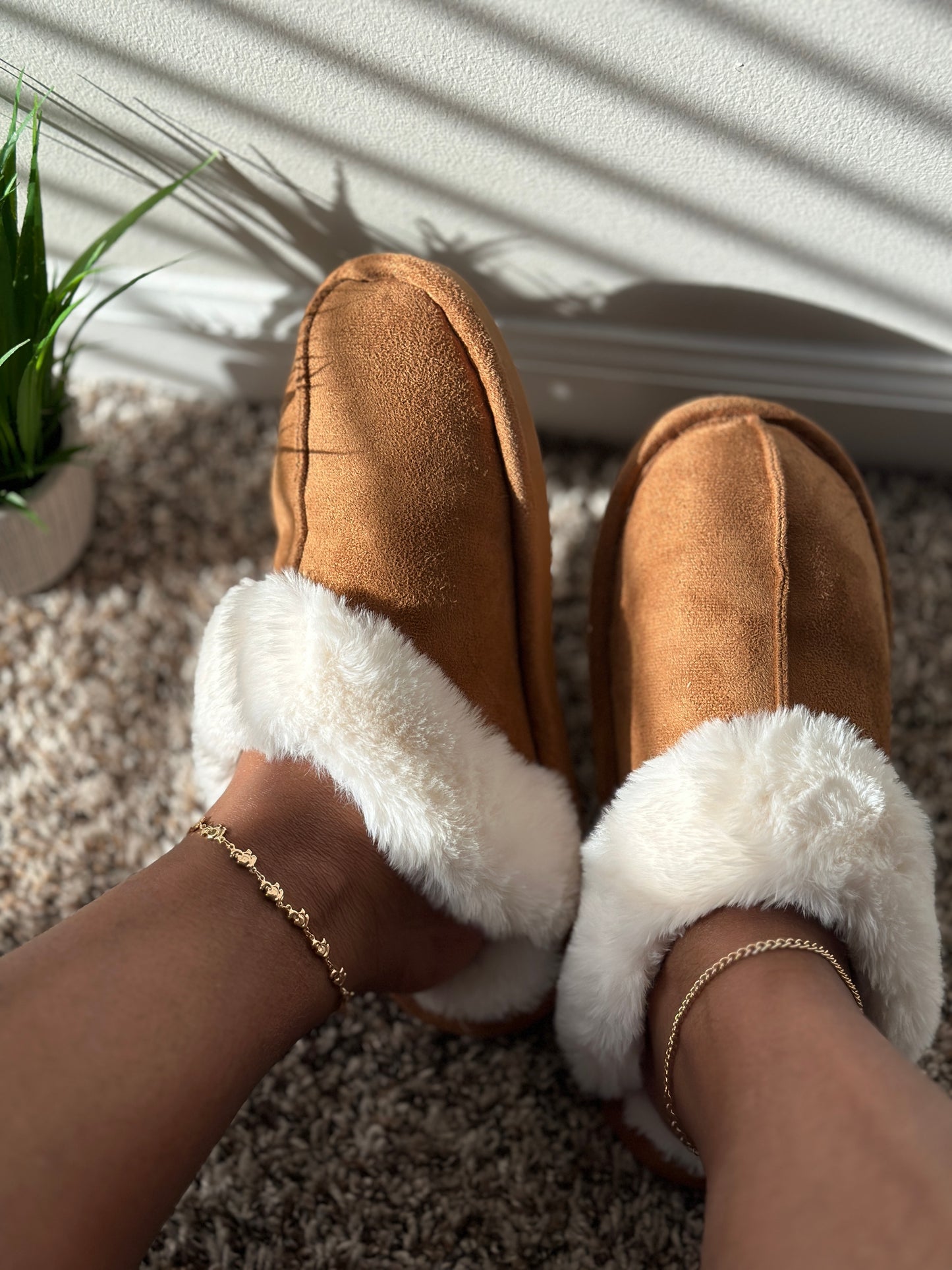 Mocha Furry Slippers