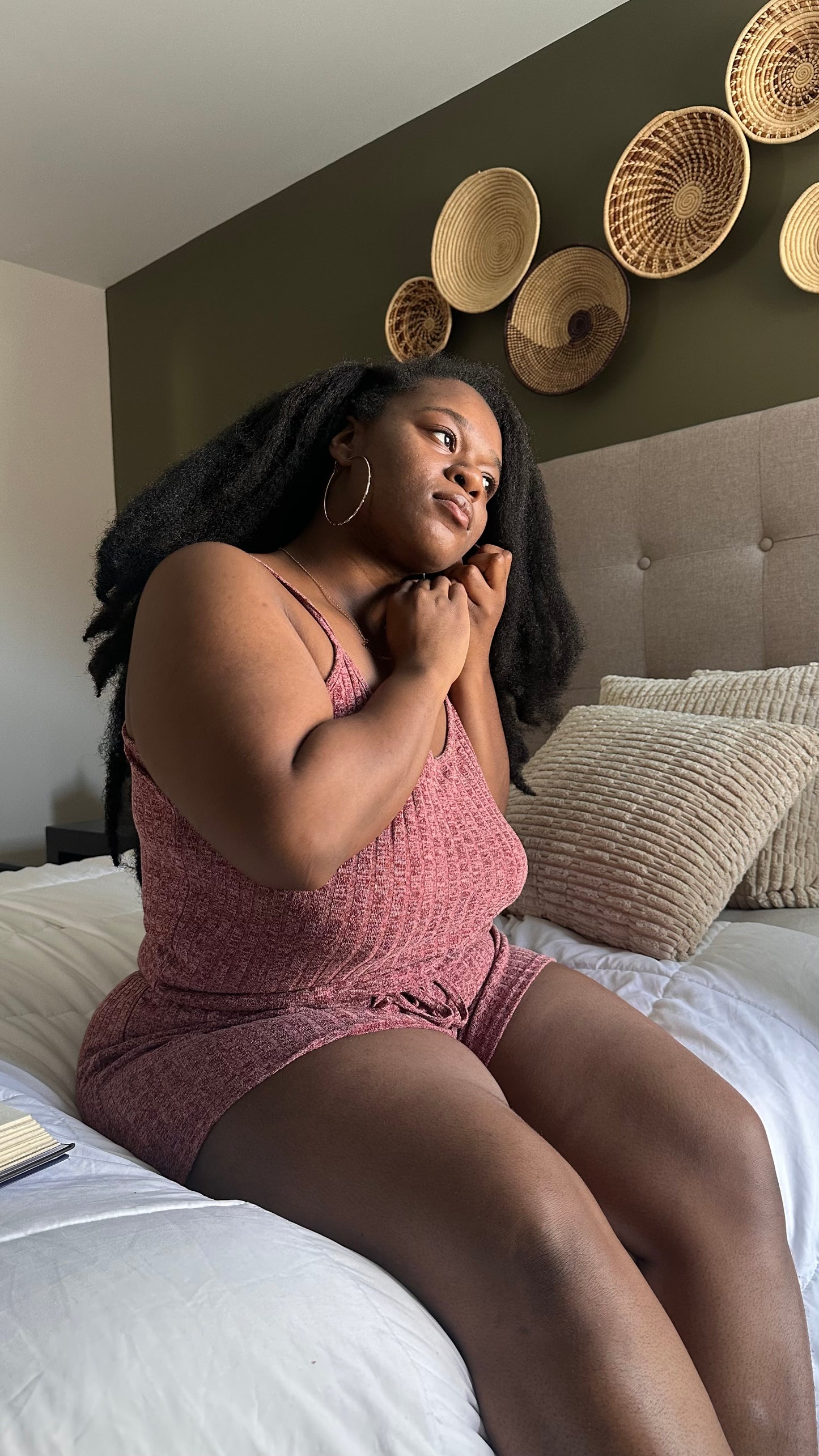Dusty Rose Waffle Lounge Set