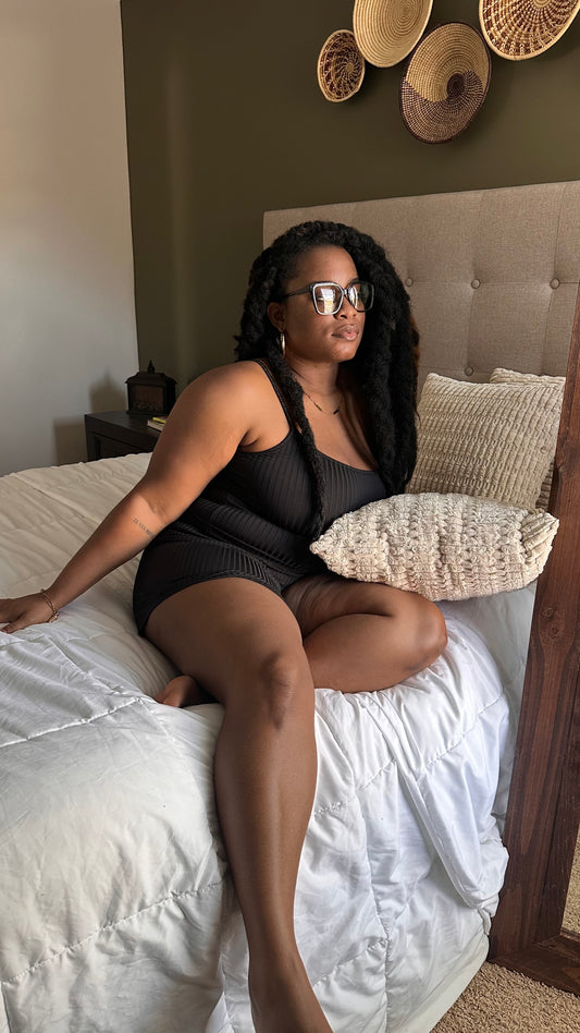 Onyx Ribbed Lounge Set