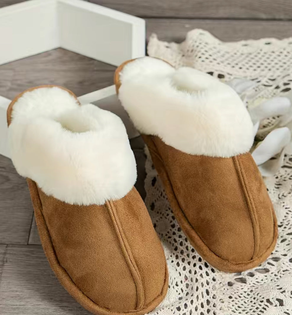 Mocha Furry Slippers