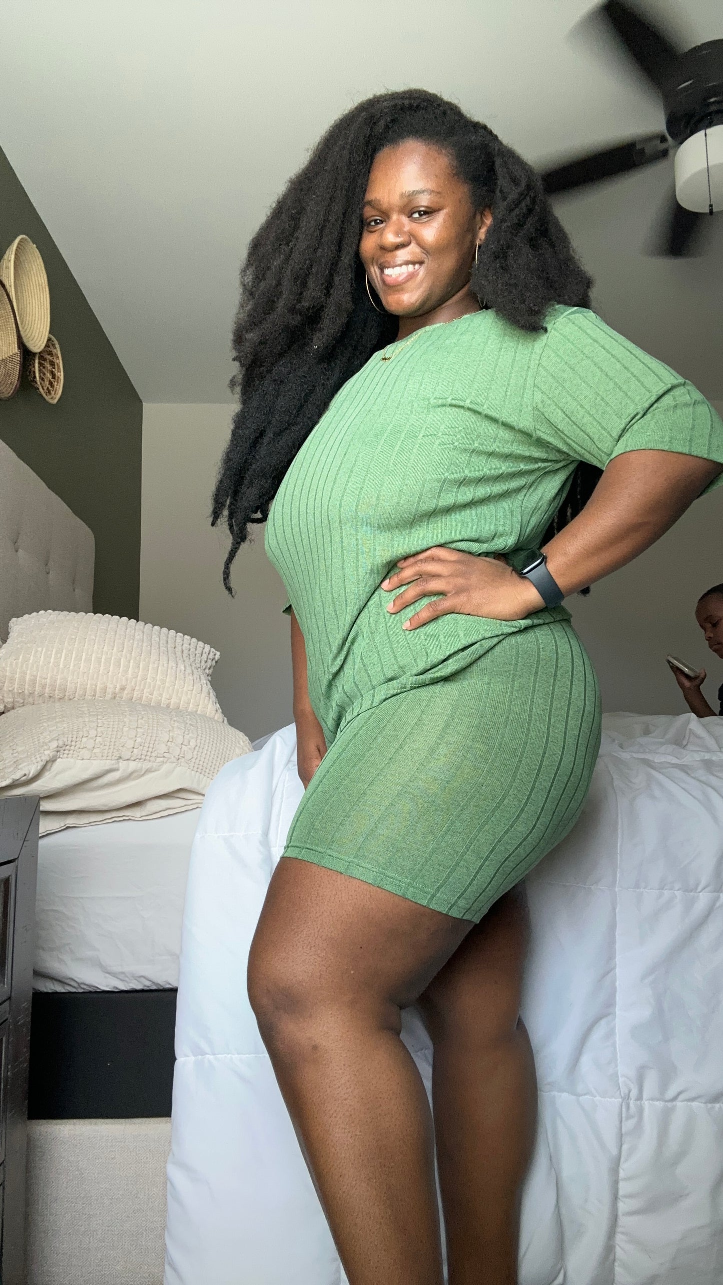 Pine Biker Shorts Set