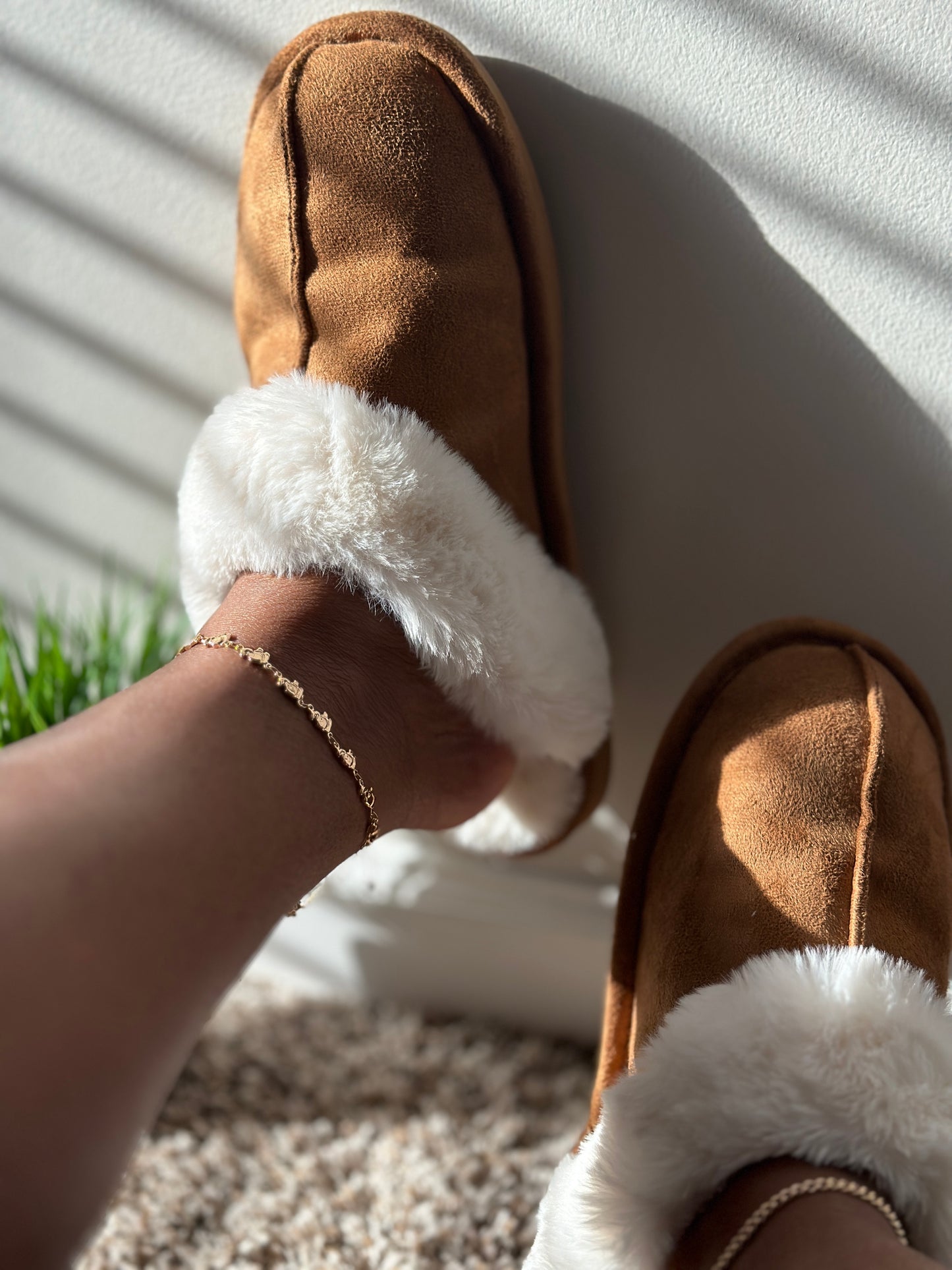 Mocha Furry Slippers