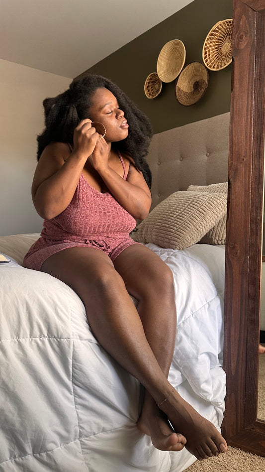 Dusty Rose Waffle Lounge Set