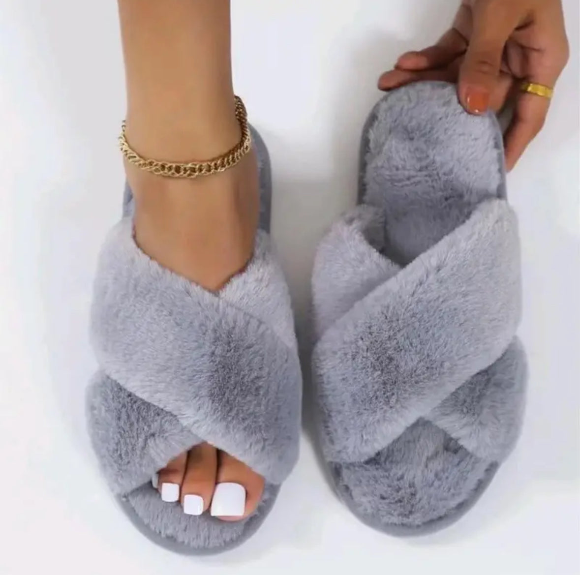 Smoky Fur Slippers