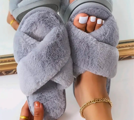 Smoky Fur Slippers